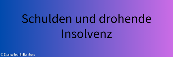 Schrift: Schulden und drohende Insolvenz