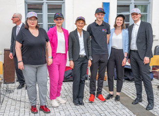 Mitarbeiter:innen der Evangelischen Jugend Bamberg mit Sabine Hirschmann