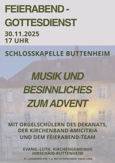 ein schlichtes Plakat zu einem Adventskonzert