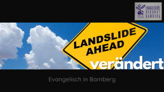 ein Straßenschild: Landslide Ahead