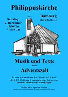 Die Philippuskirche vor blauem Hintergrund