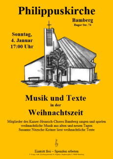 die Philippuskirche vor gelbem Hintergrund