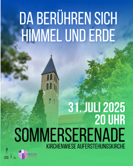 Im Hintergrund die Auferstehungskirche