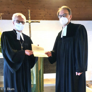 Pfarrer Klaus Eyselein und Dekan Lechner